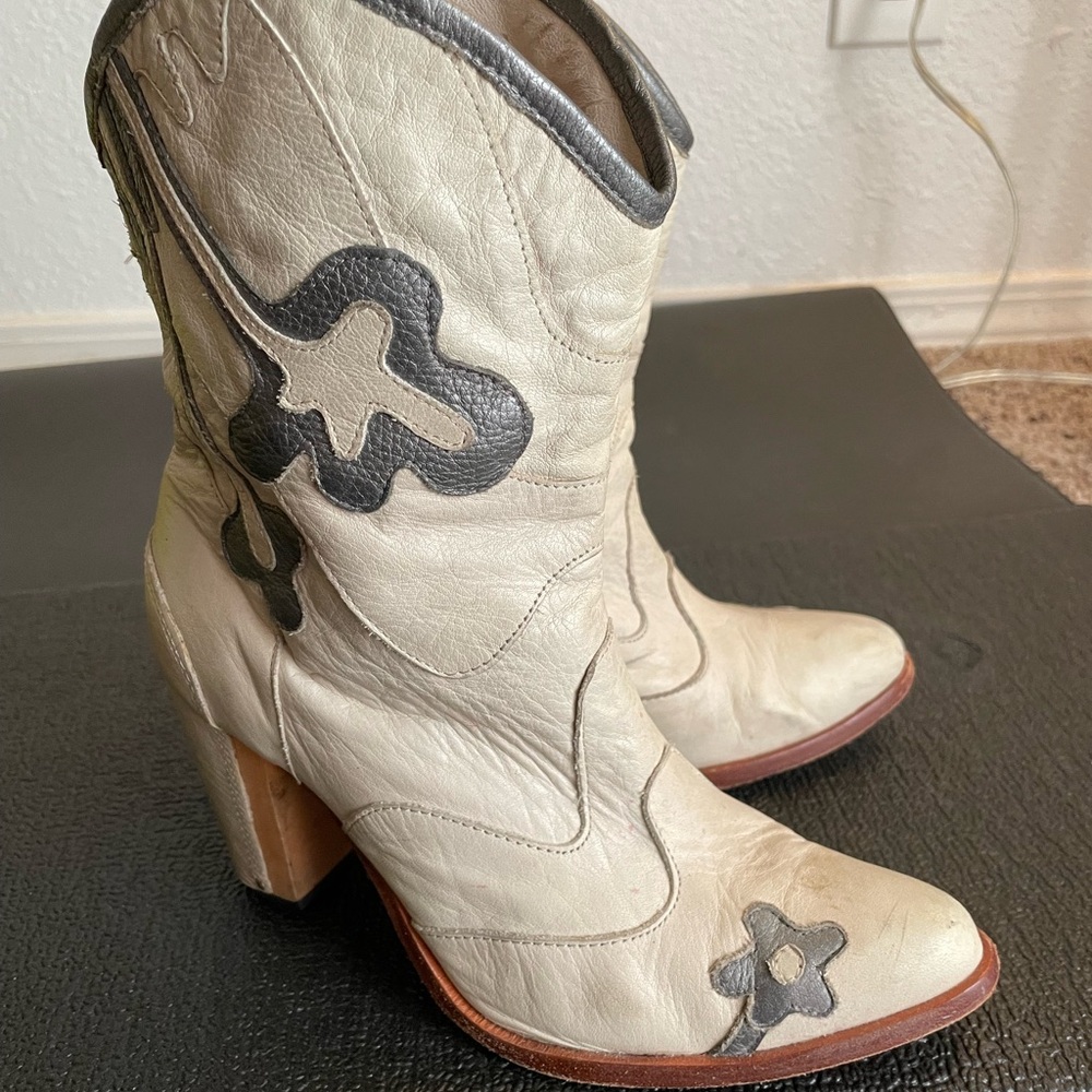 Vintage Diesel Cowboy Leather Boots - Cowgirl Hippy Vibes